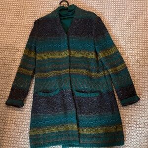 J Jill Multicolor Women's Sweater Coat with matching tunic top
